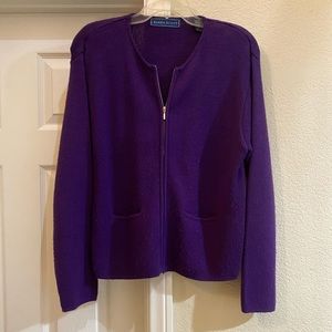 Karen Scott Zip Front Sweater